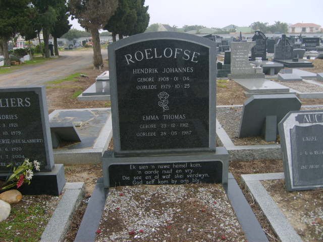ROELOFSE Hendrik Johannes 1908-1979 &amp; Emma  THOMAS 1912-1987