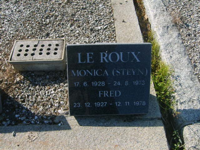 ROUX Fred, le 1927-1978 &amp; Monica STEYN 1928-1973