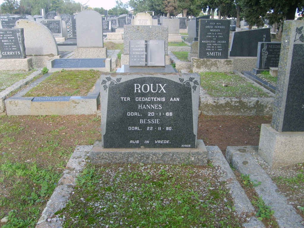 ROUX Hannes -1966 &amp; Bessie 1980