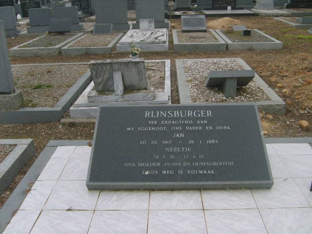 RIJNSBURGER Jan 1917-1983 &amp; Neeltje 1920-2001