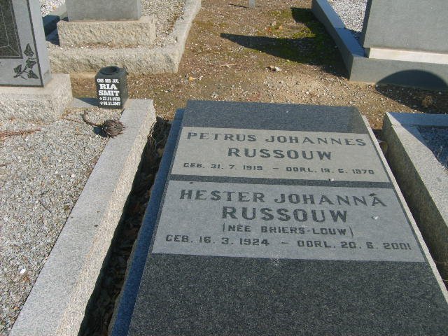 RUSSOUW Petrus Johannes 1919-1970 &amp; Hester Johanna BRIERS-LOUW 1924-2001