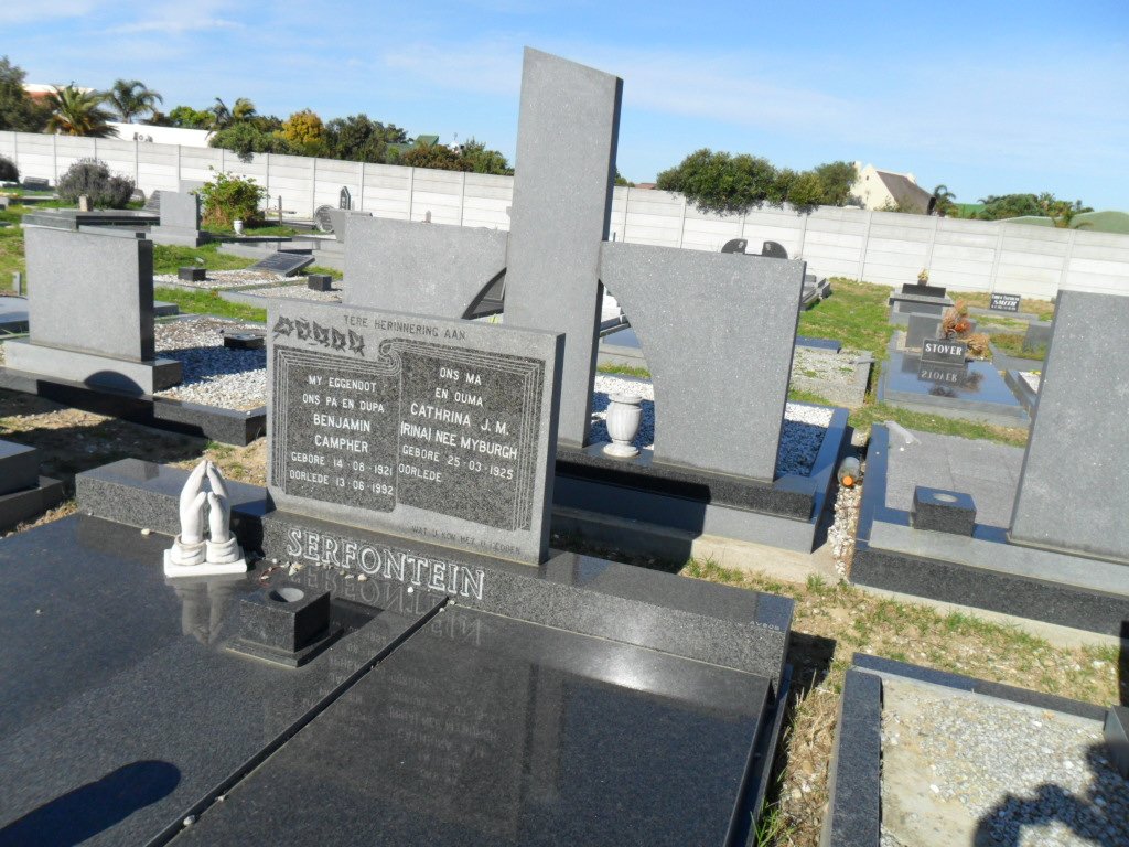 SERFONTEIN Benjamin Campher 1921-1991 &amp; Cathrina J.M. MYBURGH 1925-