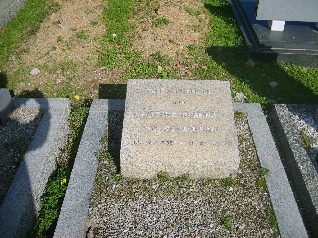 SCHALKWYK Elizabeth Anna, van 1889-1972