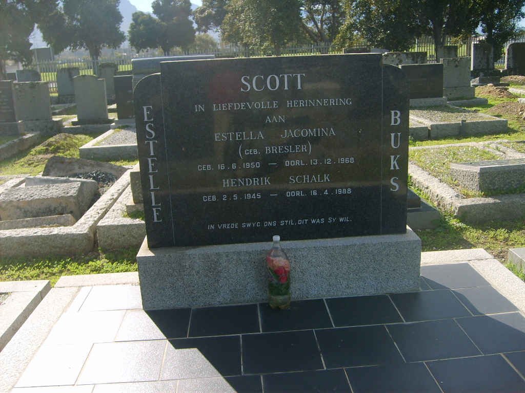 SCOTT Hendrik Schalk 1945-1988 &amp; Estella Jacomina BRESLER 1950-1968