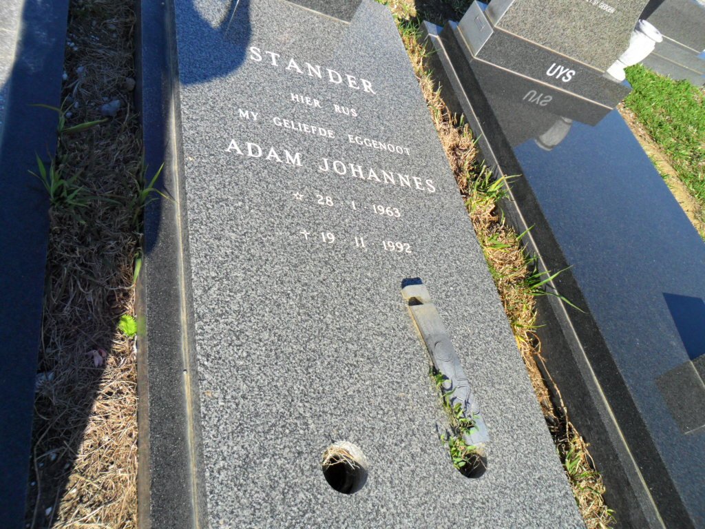 STANDER Adam Johannes 1963-1992