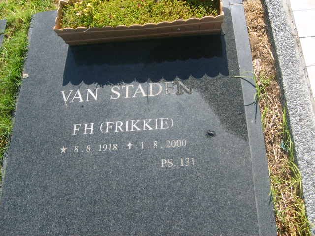 STADEN F.H., van 1918-2000