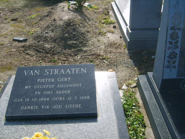 STRAATEN Pieter Gert, van 1944-1988