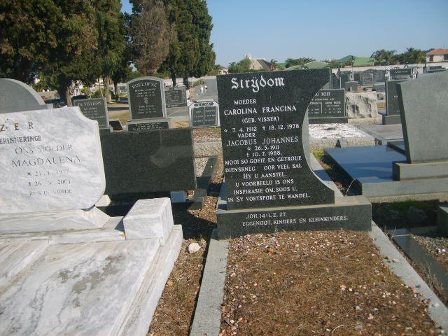 STRYDOM Jacobus Johannes 1911-1988 &amp; Caroline Francina VISSER 1912-1978