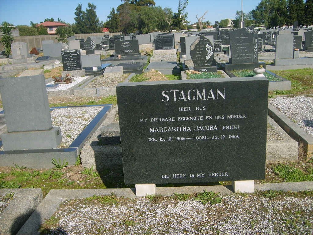 STAGMAN Margaretha Jacoba 1909-1969