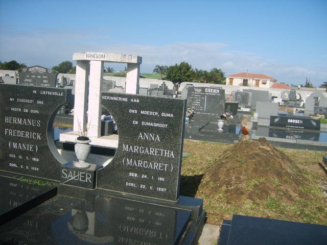 SAUER Hermanus Frederick 1918-1989 &amp; Anna Margaretha 1911-1987