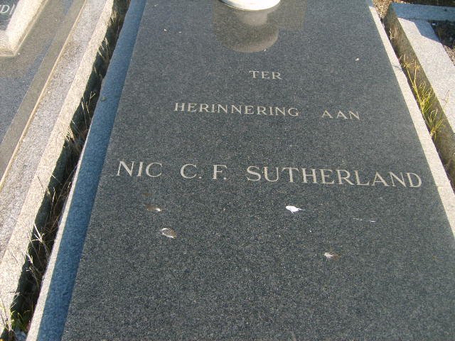 SUTHERLAND Nic C. F.