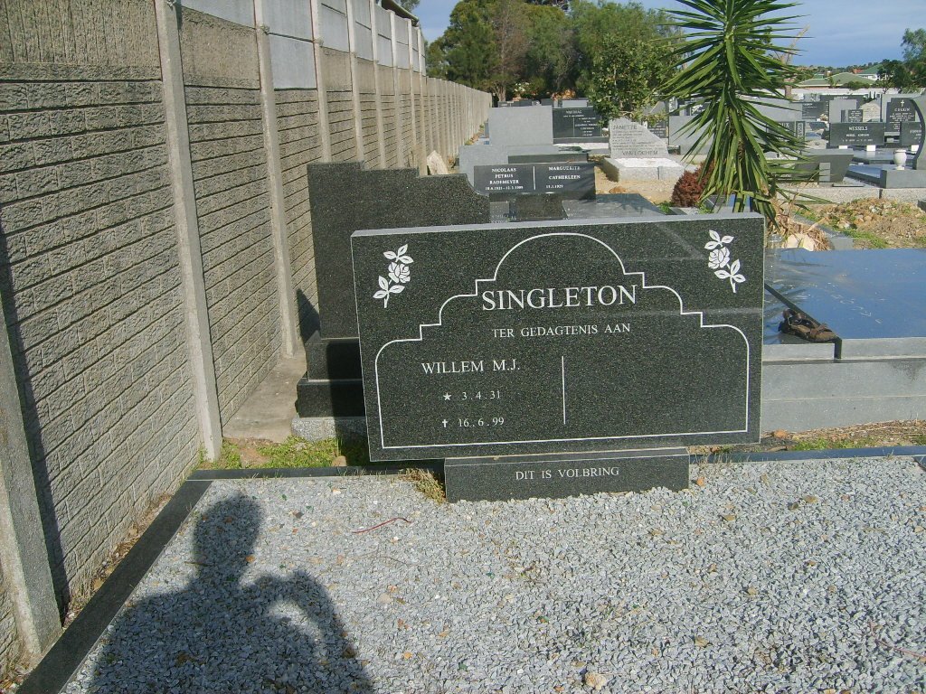 SINGLETON Willem M.J. 1931-1999