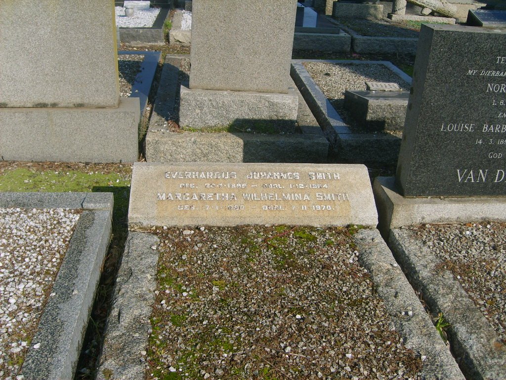SMITH Everhardus Johannes 1895-1964 &amp; Margaretha Wilhelmina 1890-1970