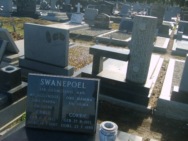 SWANEPOEL Chris 1922-1987 &amp; Corrie 1922-1988