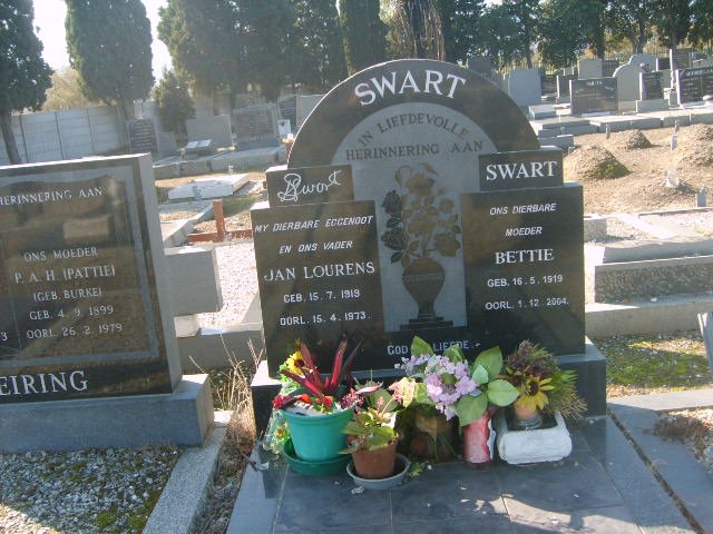 SWART Jan Lourens 1919-1973 &amp; Bettie 1919-2004
