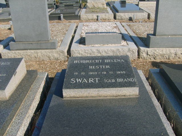 SWART Huibrecht Helena Hester nee BRAND 1903-1985