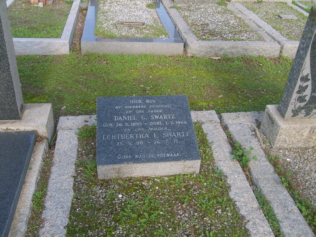 SWARTZ Daniel G. 1893-1966 &amp; Echbertha L. 1898-1971