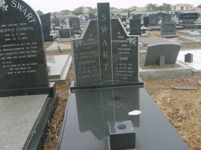 SWART Gert 18??-2004 &amp; Johanna ??-??