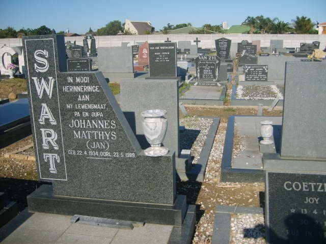 SWART Johannes Matthys 1934-1989