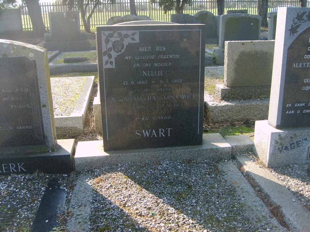 SWART Abraham Francois 1883-1971 &amp; Nellie 1883-1965