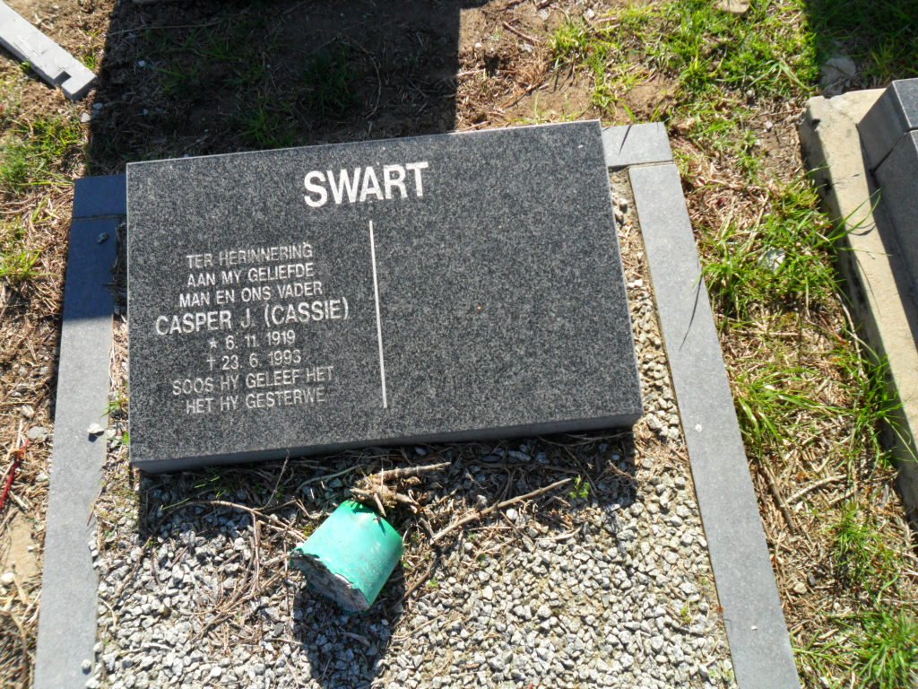 SWART Casper J. 1919-1993