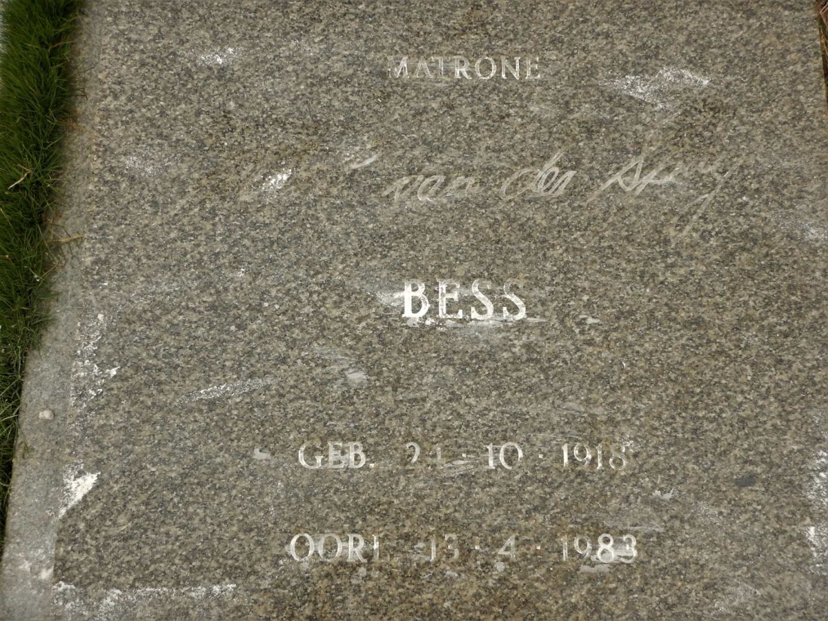 SPUY Bess, van der 1918-1983
