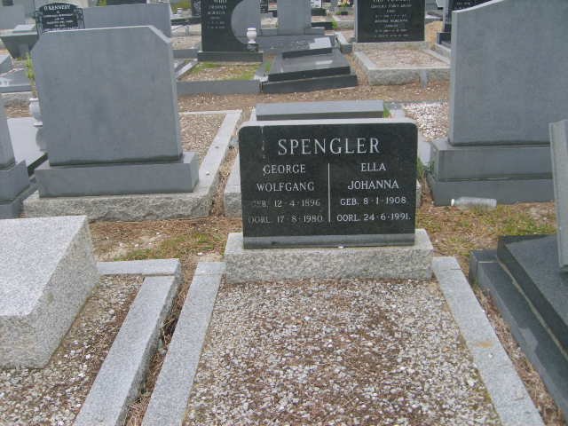 SPENGLER George Wolfgang 1896-1980 &amp; Ella Johanna 1908-1991