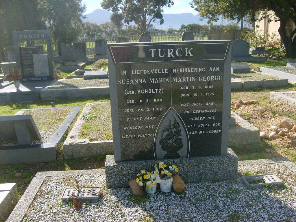 TURCK Martin George 1886-1975 &amp; Susanna Maria SCHOLTZ 1894-1982