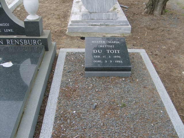 TOIT Hester Maria, du 1896-1982