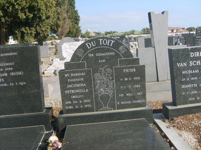 TOIT Pieter, du 1901-1985 &amp; Jacomina Petronella 1902-1976