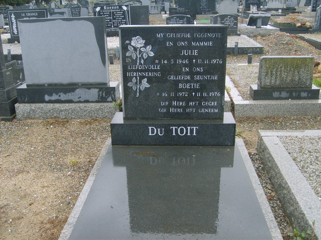 TOIT Julie, du 1946-1976 :: TOIT Boetie, du 1972-1976