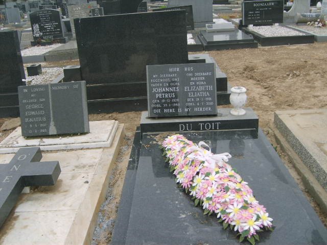 TOIT Johannes Petrus, du 1911-1984 &amp; Elizabeth Eliatha 1911-2000