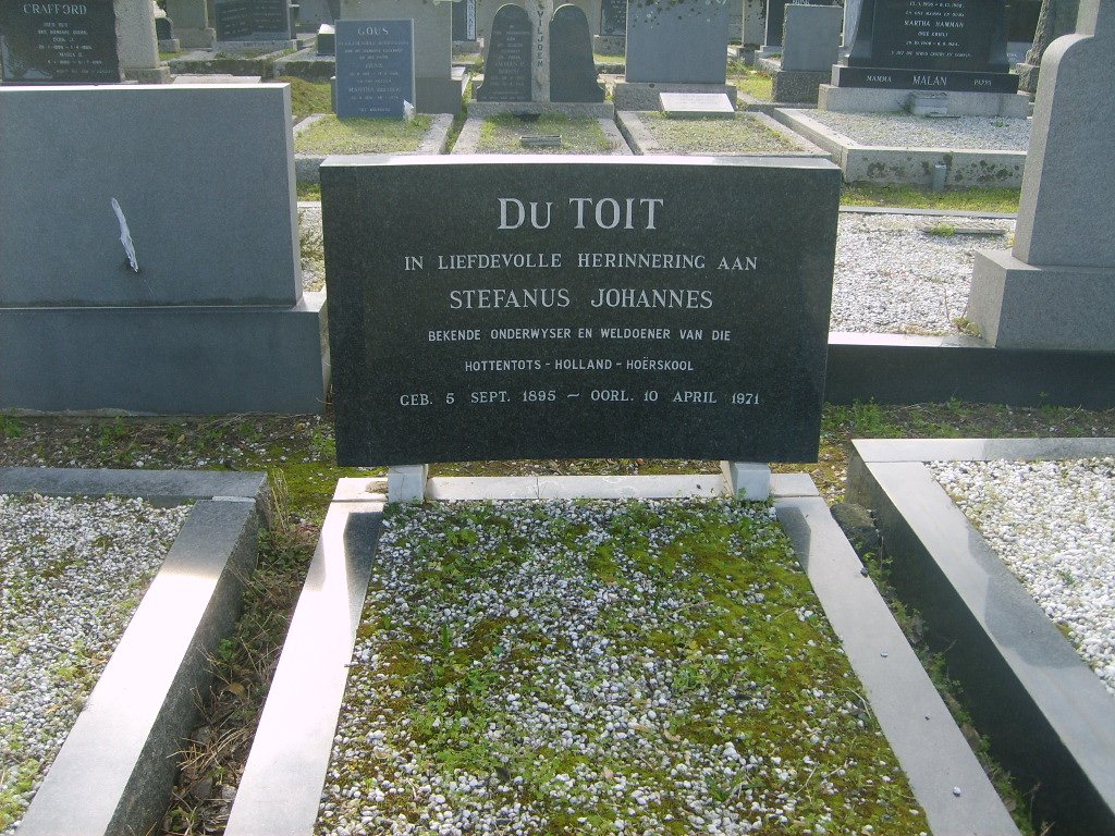 TOIT Stephanus Johannes, du 1895-1971