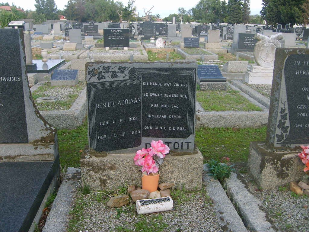 TOIT Renier Adriaan, du 1899-1965