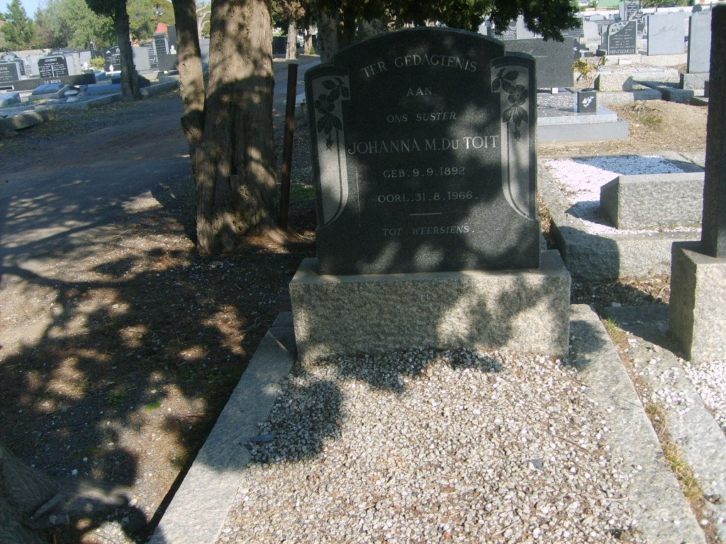 TOIT Johanna M., de 1892-1966