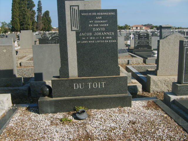 TOIT David Jacob Johannes, de 1912-1968