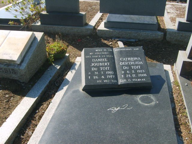 TOIT Daniel Joubert, du 1910-1977 &amp; Cathrina Gertruida 1923-2008
