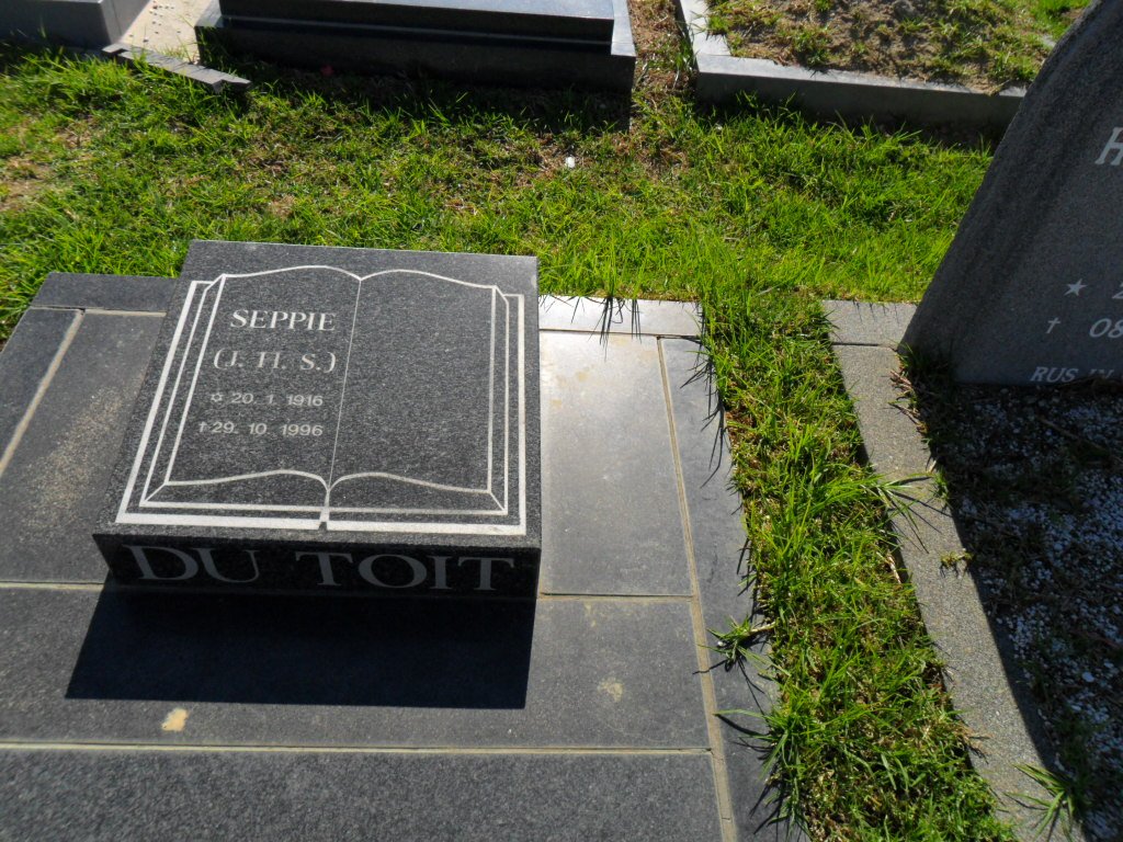 TOIT J.H.S., du 1916-1996