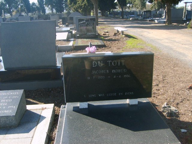 TOIT Jacobus, du 1920-1976