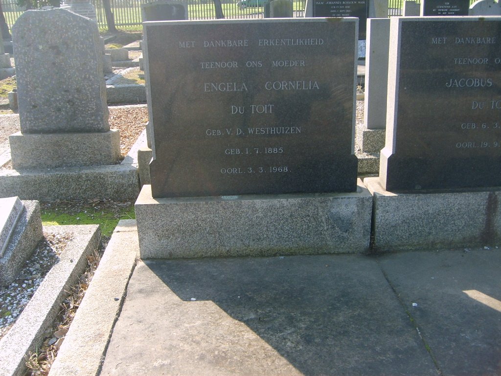 TOIT Engela Cornelia, de nee V.D. WESTHUIZEN 1885-1968