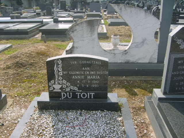 TOIT Anna Maria, du 1910-1990