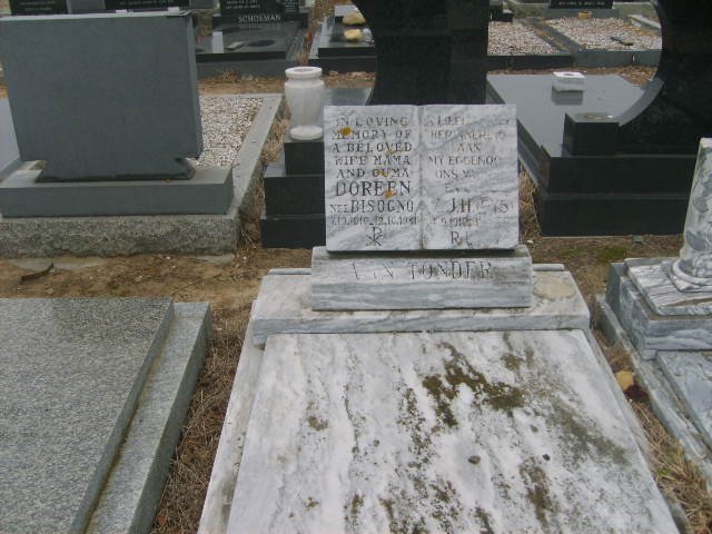 TONDER J.H., van 1912- &amp; Doreen BISOGNO 1910-
