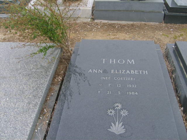 THOM Anna Elizabeth nee COETZEE 1932-1984