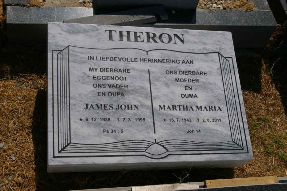 THERON James John 1938-1995 &amp; Martha Maria 1942-2011
