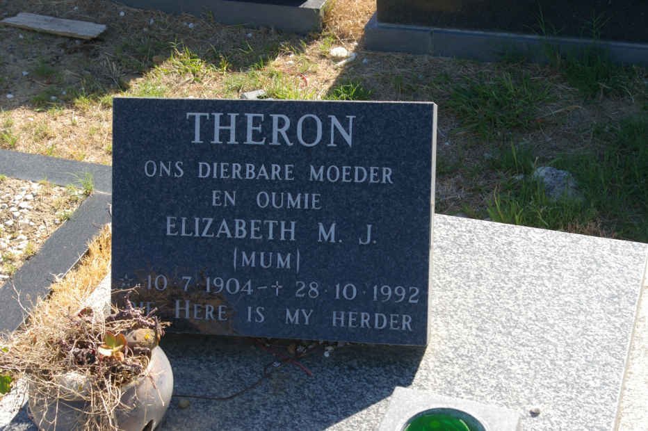 THERON Elizabeth M.J. 1904-1992