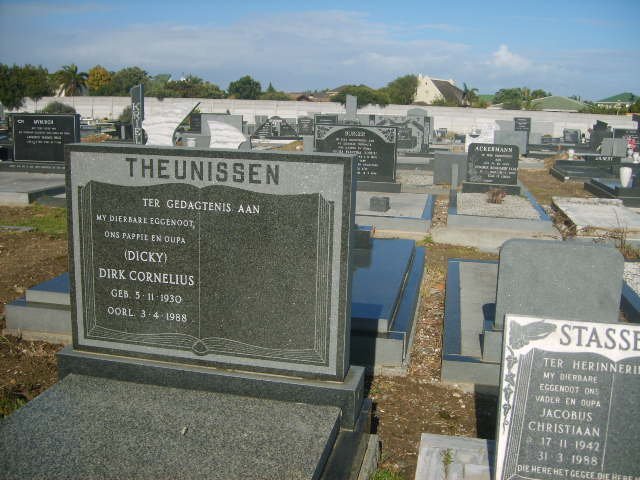 THEUNISSEN Dirk Cornelius 1930-1988