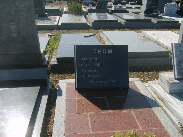 THOM Jan Paul De Villiers 1942-1999