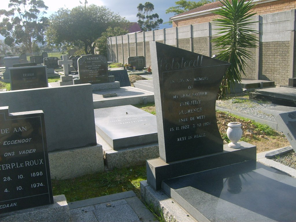 VOLSTEEDT Dorothy Florence nee DE WET 1922-1974