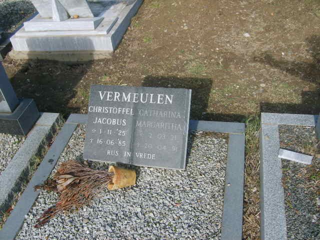 VERMEULEN Christoffel Jacobus 1925-1985 &amp; Catharina Margaritha 1931-1991