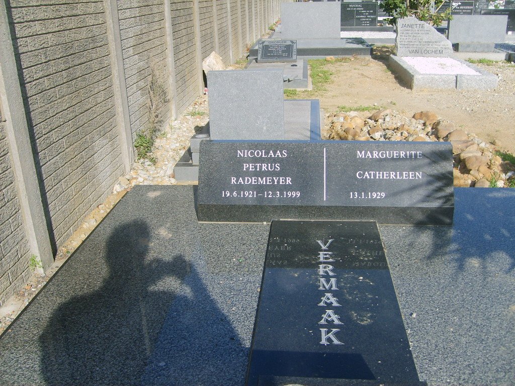 VERMAAK Nicholaas Petrus Rademyer 1921-1999 &amp; Marguerite Catherleen 1929-